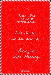 time for innocence christmas haiku image