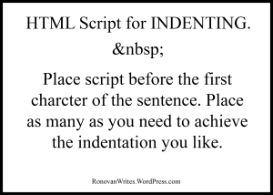 HTML Indent Script Image.